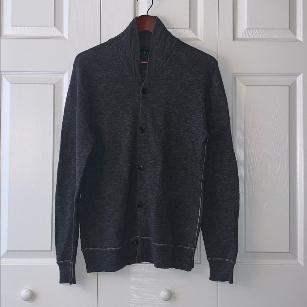 Theory charcoal men’s cardigan